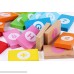 LEO & FRIENDS Wooden Dominoes Set for Kids-Building Blocks Educational Toys with Animal Shapes and Number Letter Pattern Colorful Dominoes B07FS7W98S